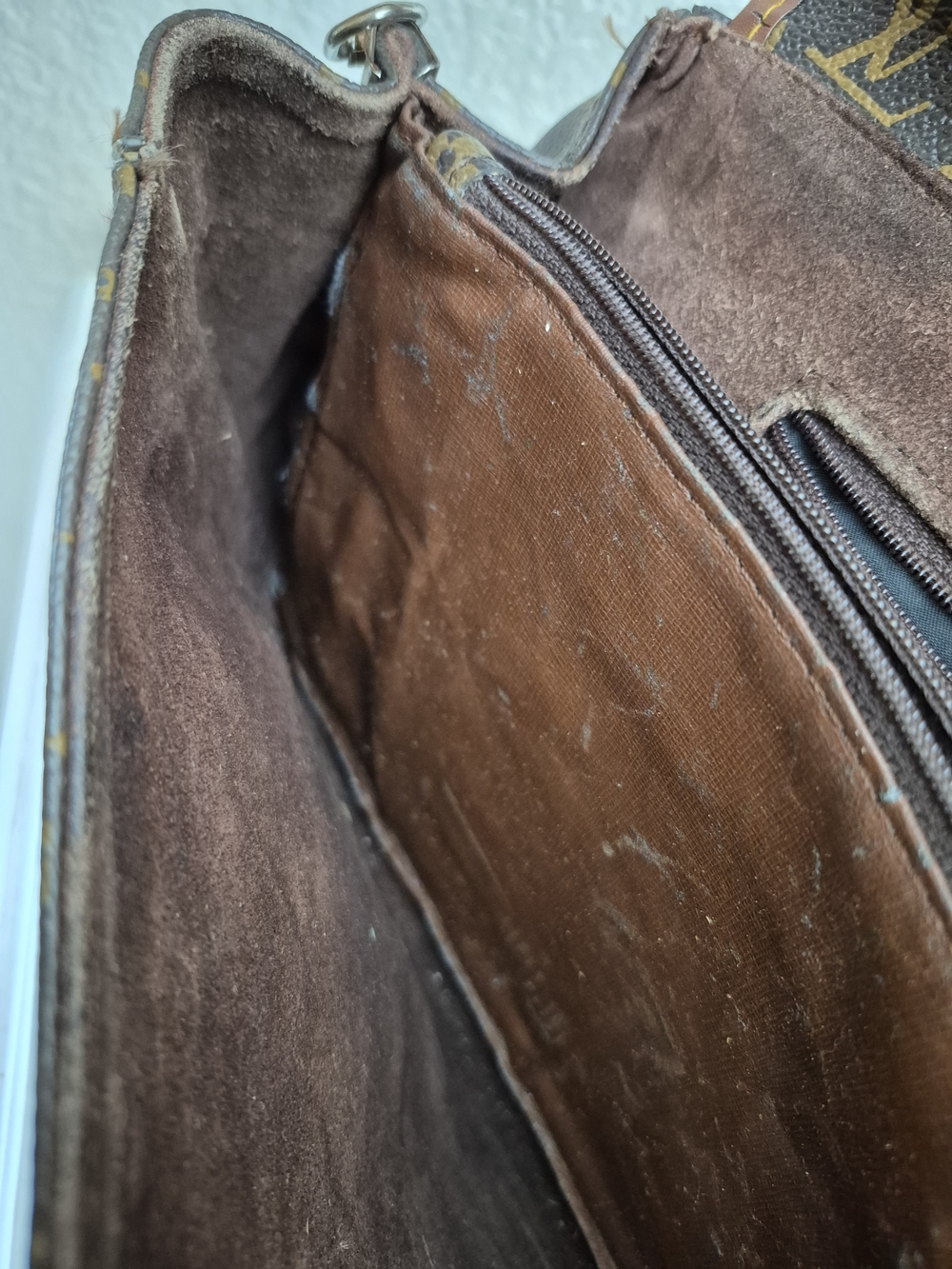 Very Vintage Louis Vuitton Brown Monogram Canvas Satchel Made In France - Picture 15 of 16